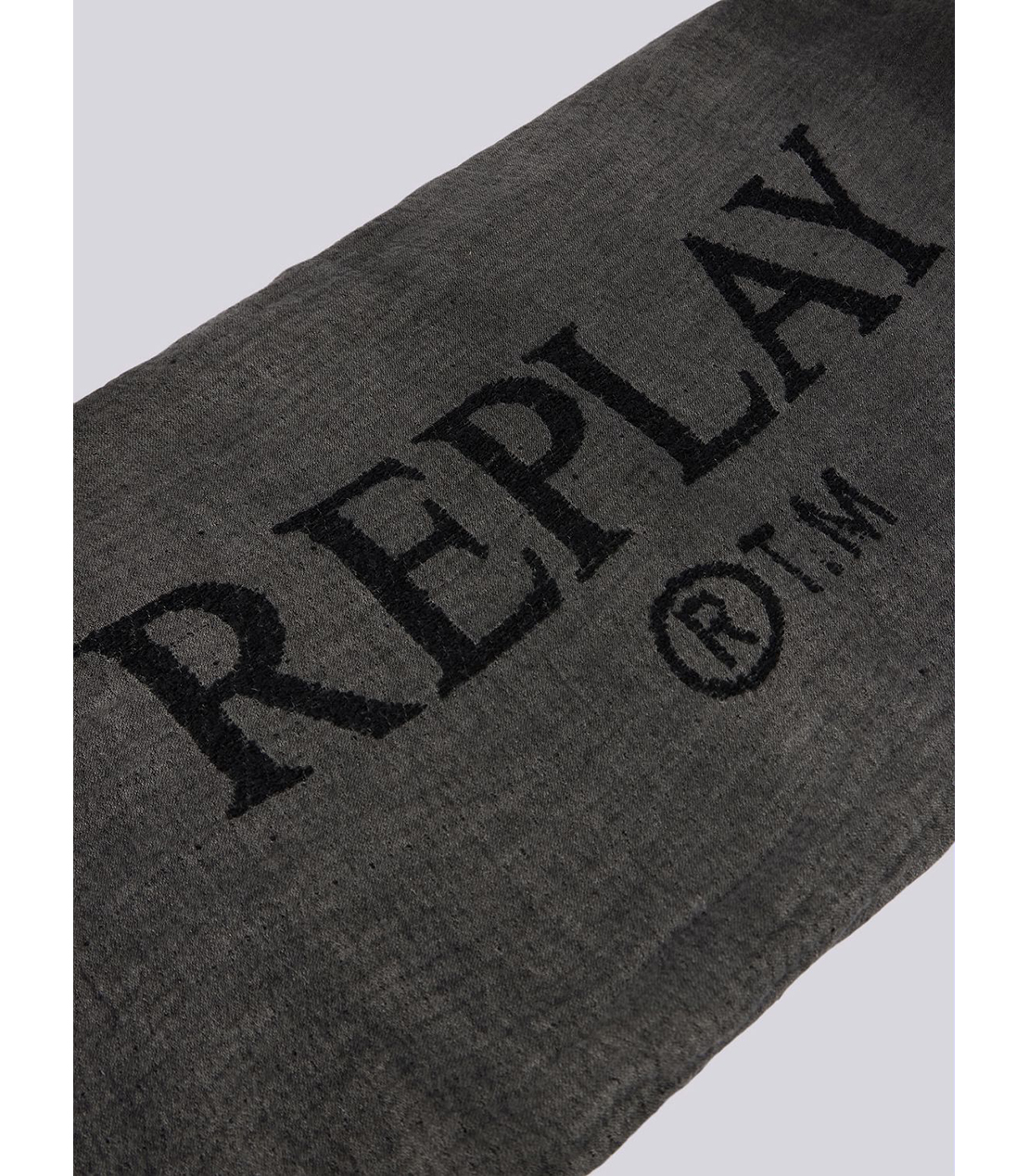 フリンジ レタリングストール 詳細画像 ウォッシュブラック 3